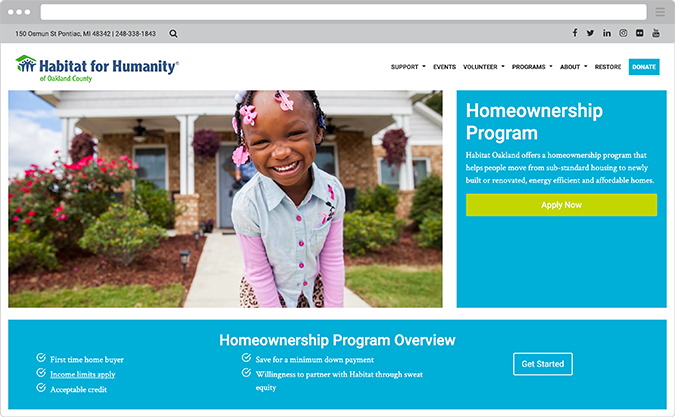 Homeownership Program Landing Page